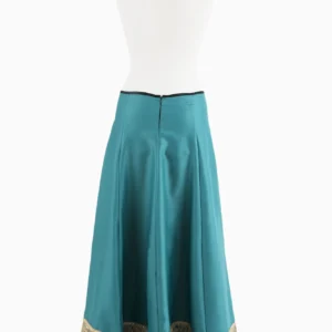 mefaldas quillas falda quillas larga raga verde esmeralda flecos edición limitada (3)